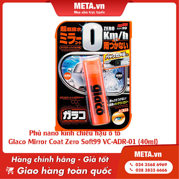 Phủ nano kính chiếu hậu ô tô Glaco Mirror Coat Zero Soft99 VC-ADR-01