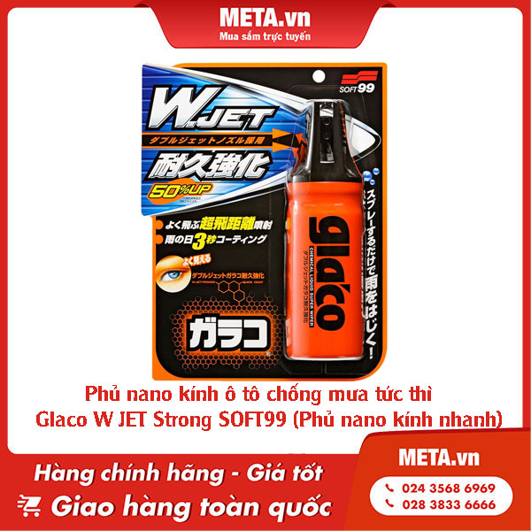 Phủ nano kính ô tô chống mưa Glaco "W" JET STRONG - SOFT99