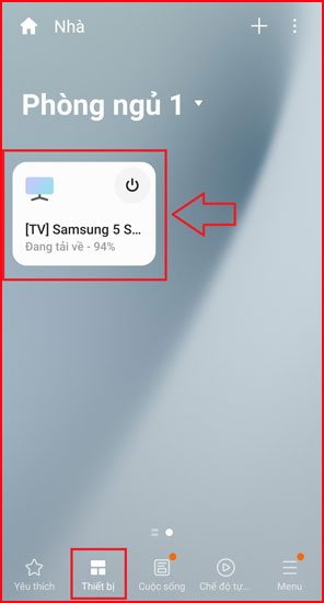 Các thao tác sử dụng SmartThings để điều khiển tivi Samsung