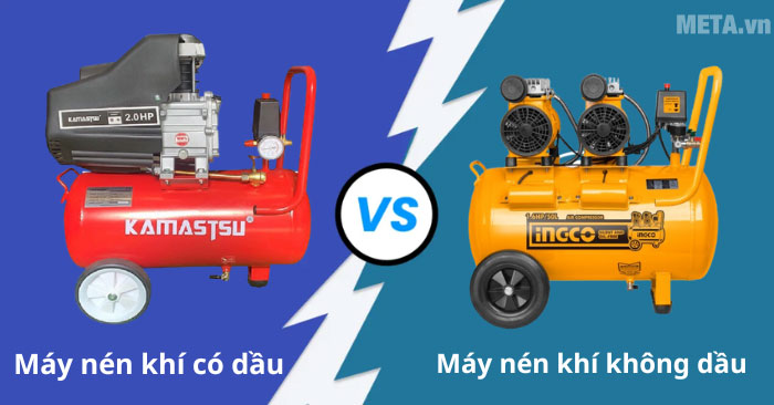 so sánh máy nén khí có dầu và không dầu