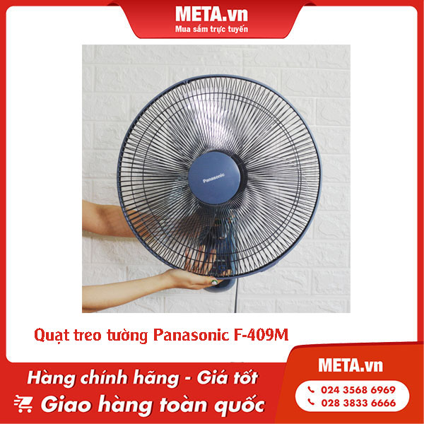 Quạt treo tường Panasonic F-409M có công suất 55W giúp tiết kiệm điện năng