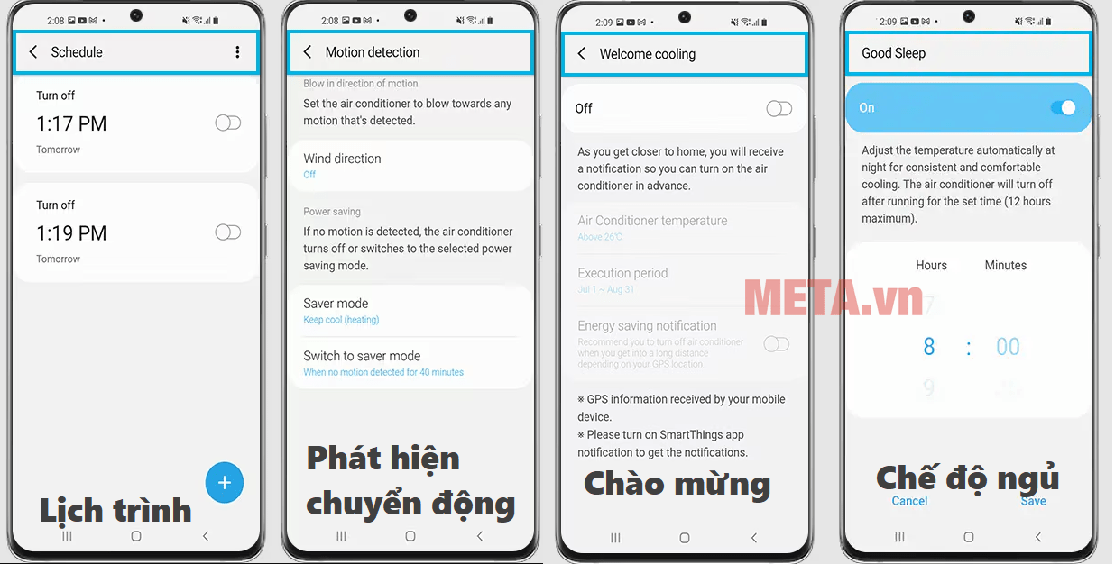 Cách cài đặt điều hòa Samsung trên điện thoại