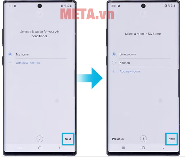 Điều khiển máy lạnh Samsung bằng điện thoại