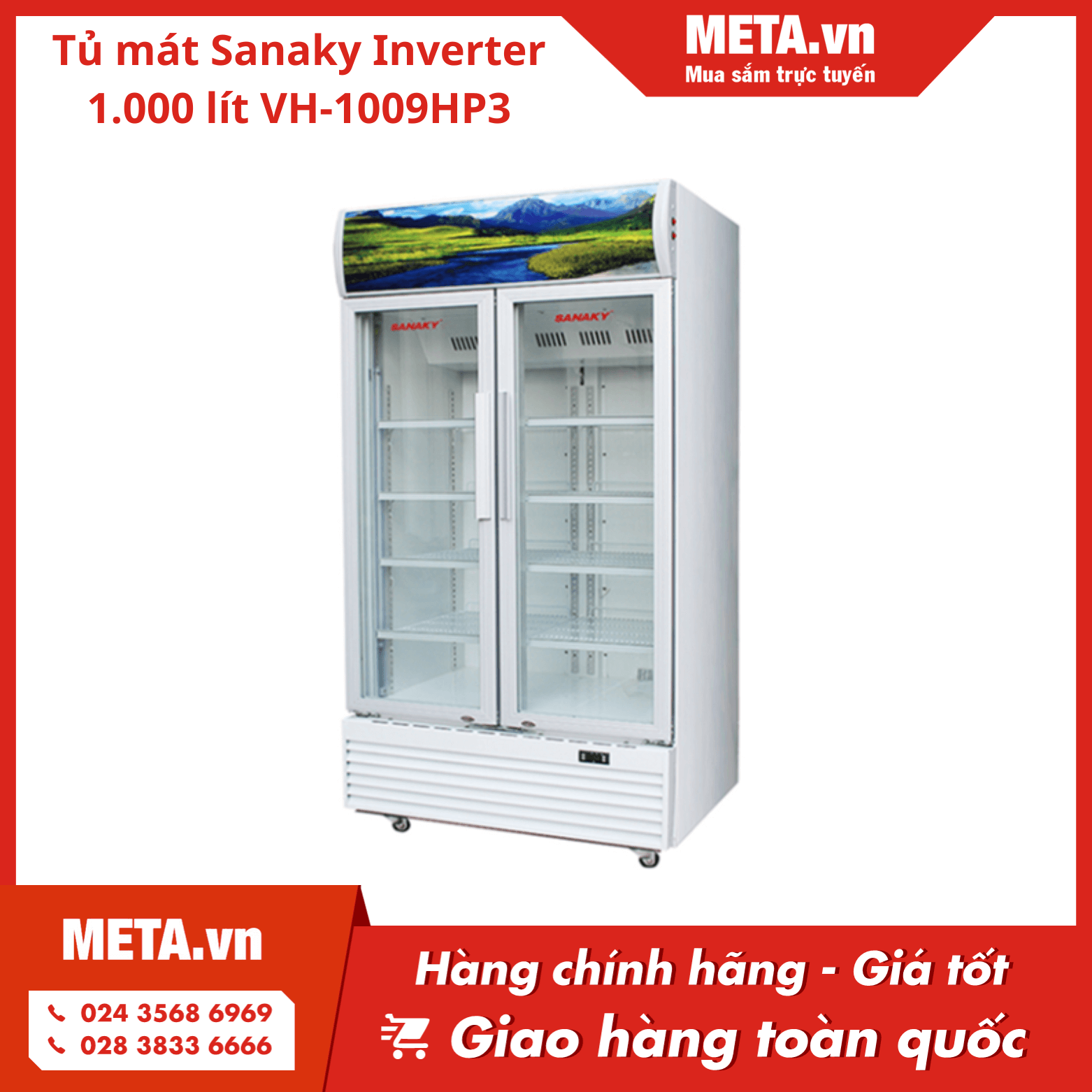 Tủ mát Sanaky Inverter 1.000 lít VH-1009HP3