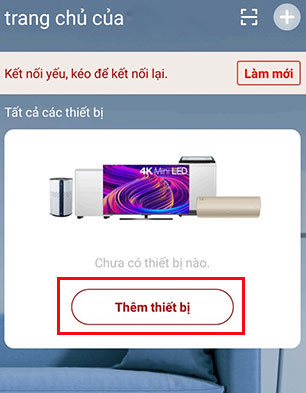Thêm điều hòa TCL của bạn vào ứng dụng