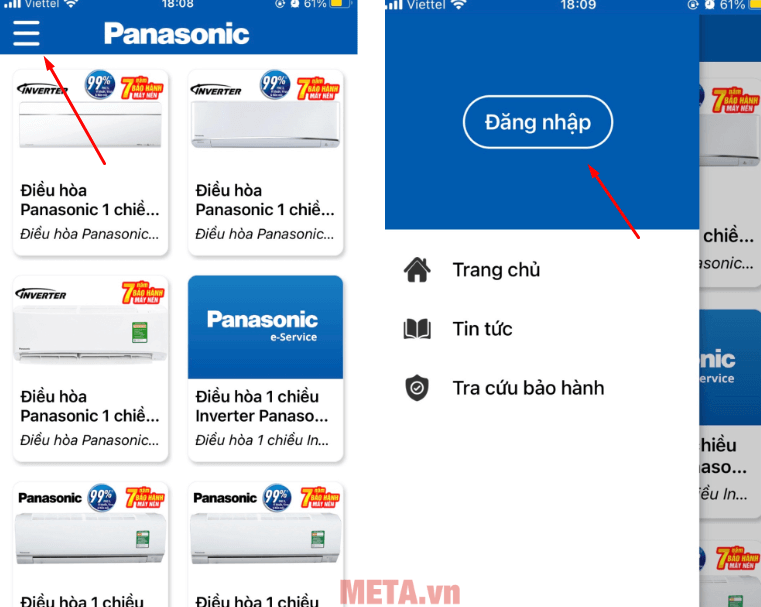 Cách kích hoạt bảo hành điện tử điều hòa Panasonic thông qua app E-service