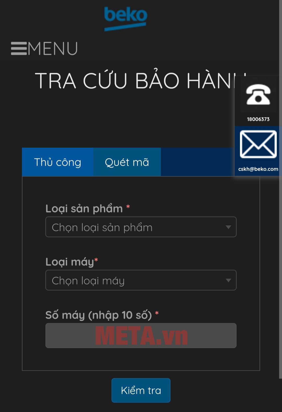 Cách tra cứu bảo hành điều hòa Beko