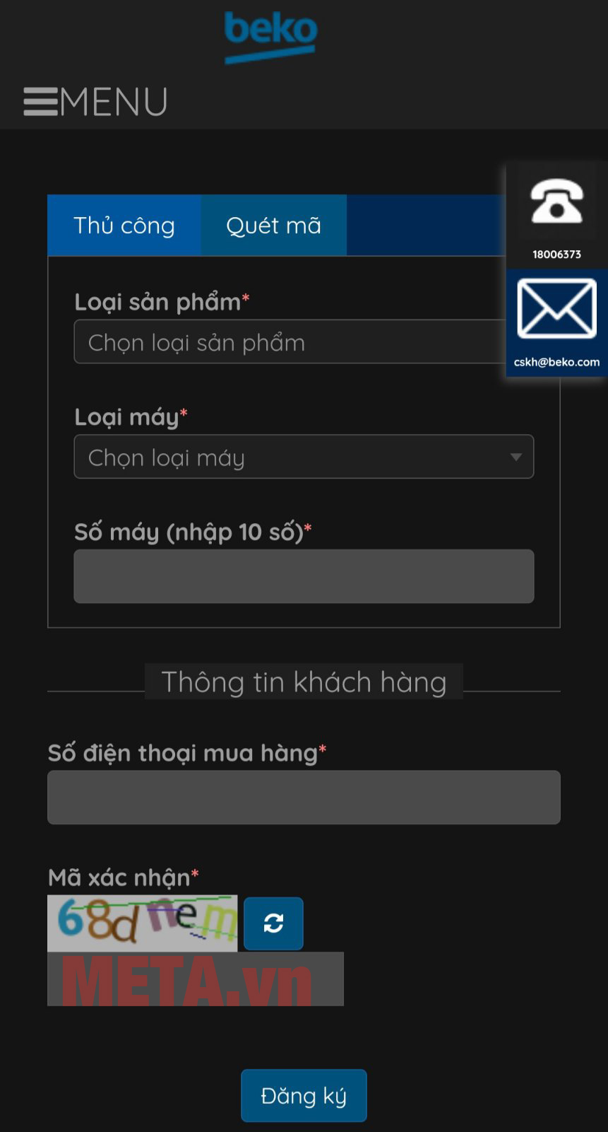 Kích hoạt và kiểm tra bảo hành điều hòa Beko