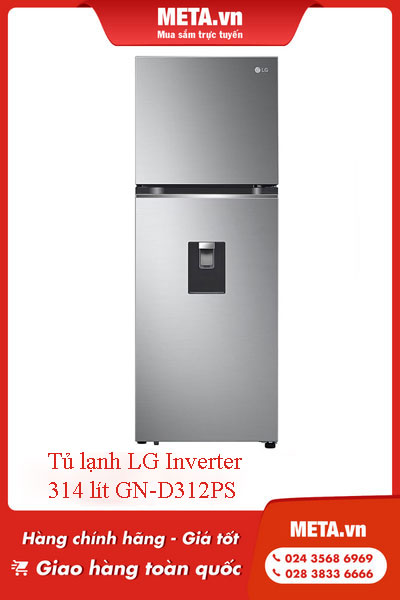 Tủ lạnh LG Inverter 314 lít GN-D312PS
