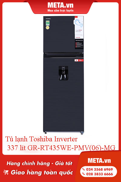 Tủ lạnh Toshiba Inverter 337 lít GR-RT435WE-PMV(06)-MG