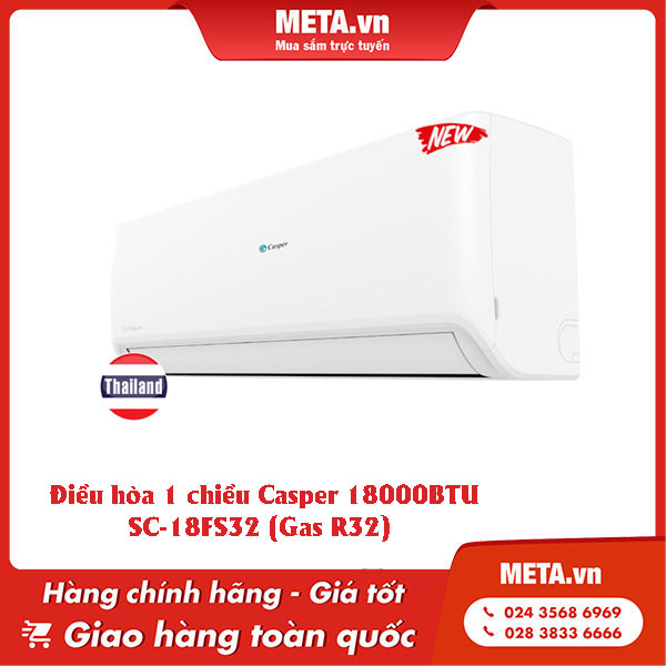 Điều hòa 1 chiều Casper 18000BTU SC-18FS32 (Gas R32)