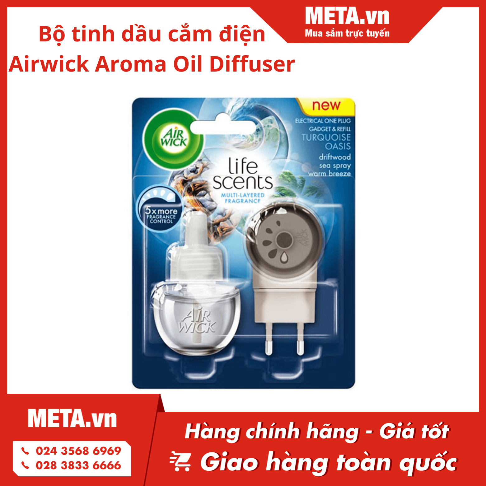Bộ tinh dầu cắm điện Airwick Aroma Oil Diffuser