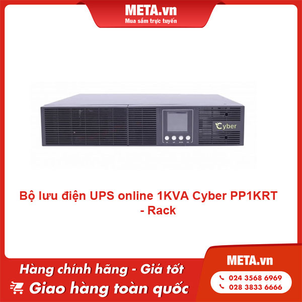 Bộ lưu điện UPS online 1KVA Cyber PP1KRT - Rack