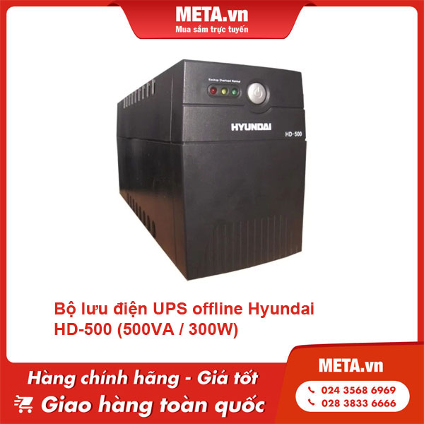 Bộ lưu điện UPS offline Hyundai HD-500 (500VA / 300W)