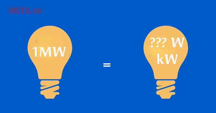 1MW bằng bao nhiêu W, kW?