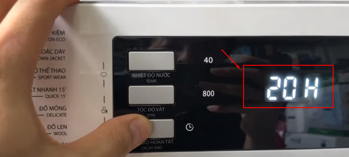 Cách hẹn giờ máy giặt Toshiba cửa ngang