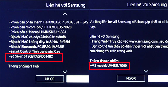 Cách kiểm tra tivi Samsung chính hãng bằng thao tác trên tivi