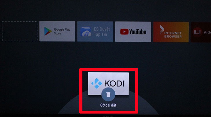 Cách giải phóng bộ nhớ cho tivi Sony: Xóa ứng dụng không cần thiết