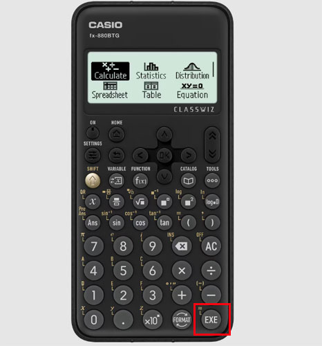 Cách bấm dấu bằng trên máy tính Casio 880 để ra kết quả phép tính