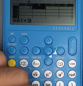 Cách bấm dấu bằng trong các công thức khi sử dụng ứng dụng Spreadsheet (bảng tính)