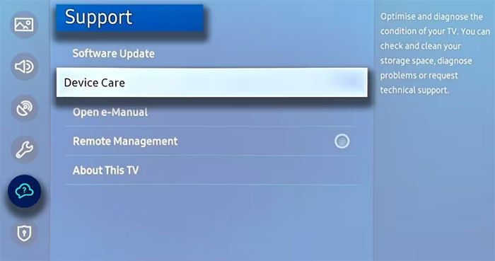 Giải phóng bộ nhớ trên tivi Samsung bằng cách đặt lại Smart Hub 