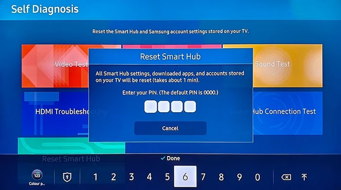 Giải phóng bộ nhớ trên tivi Samsung bằng cách đặt lại Smart Hub 