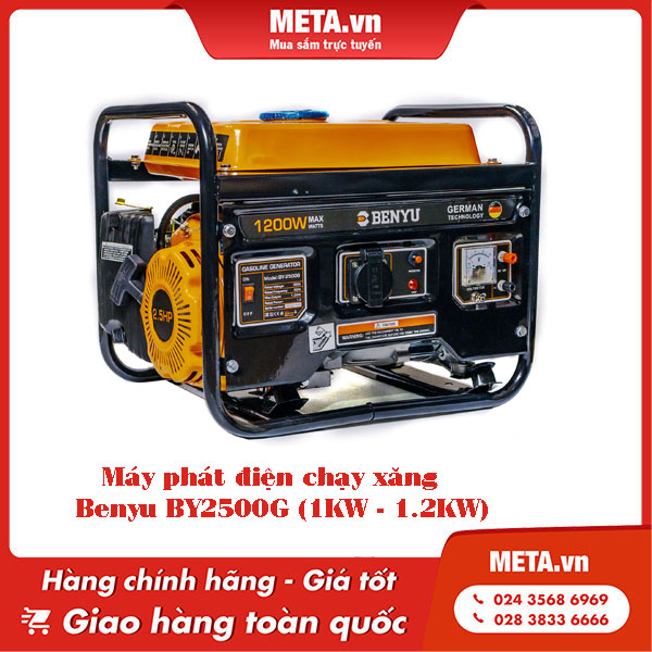 Máy phát điện 1kW chạy xăng Benyu BY2500G