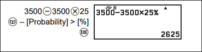 Cách tính phần trăm trên máy tính Casio 880