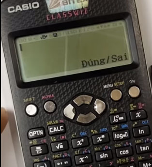 Cách bấm đúng sai trên máy tính Casio 580