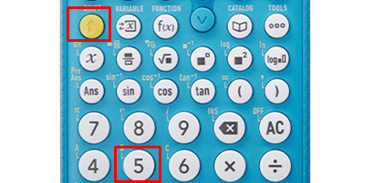 Nhấn các phím trên máy tính Casio 880 để nhập chữ B