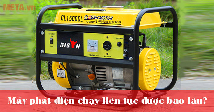 máy phát điện chạy liên tục được bao lâu