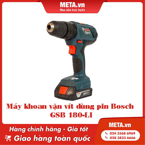 Máy khoan vặn vít dùng pin Bosch GSB 180-LI vừa khoan vừa bắt vít được Máy khoan vặn vít dùng pin Bosch GSB 180-LI vừa khoan vừa bắt vít được