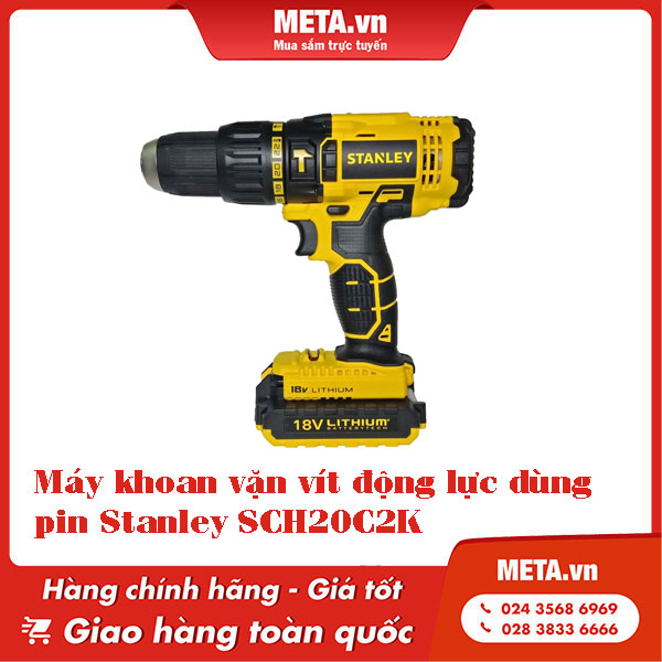Máy khoan vặn vít động lực dùng pin Stanley SCH20C2 Máy khoan vặn vít động lực dùng pin Stanley SCH20C2K
