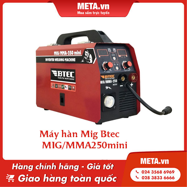 Máy hàn MIG 3 chức năng BTEC MIG/MMA 250 mini