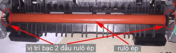 Máy in bị sống mực do bạc lô ép hỏng