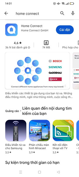 Cách tải app để kết nối điện thoại với máy rửa bát Bosch