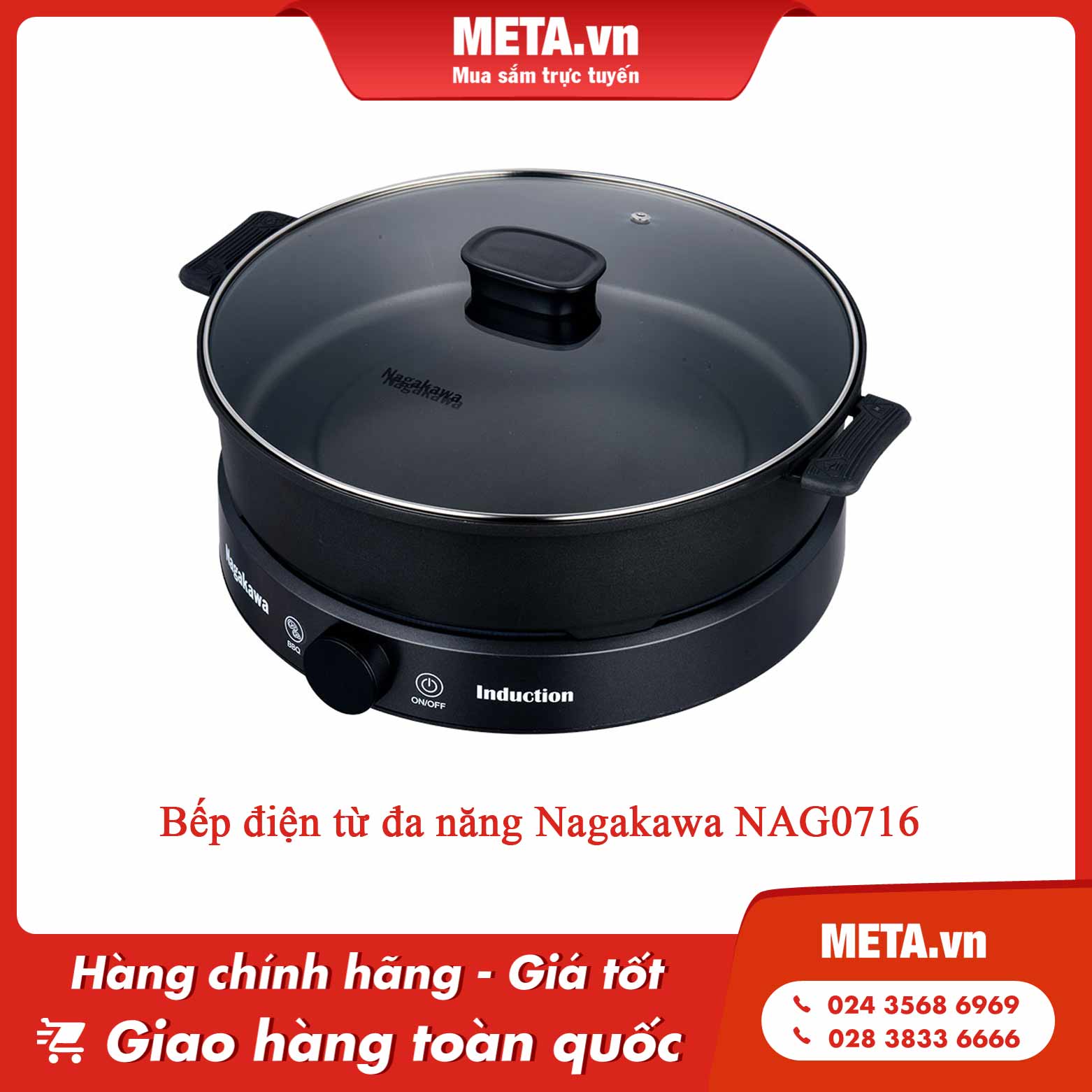 Bếp điện từ đa năng Nagakawa NAG0716