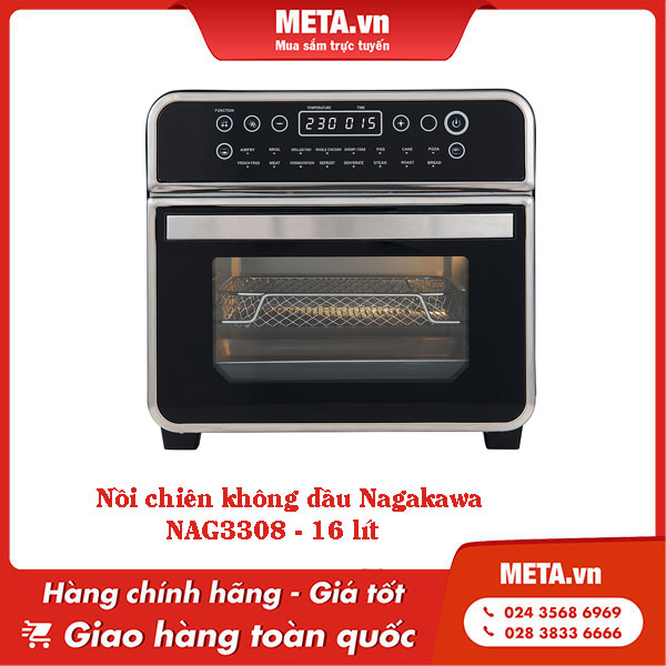 nồi chiên không dầu Nagakawa NAG3308 - 16 lít