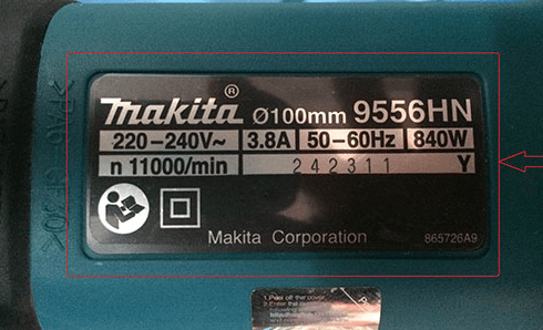 Nhãn mác máy Makita rõ ràng