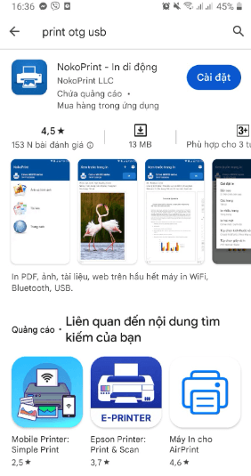 Tìm kiếm ứng dụng in kết nối điện thoại với máy in Canon