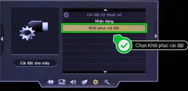 Do phần mềm tivi bị lỗi hoặc một số lỗi khác trên tivi