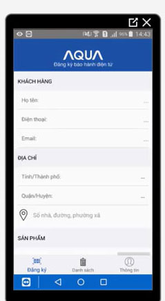 Cách kích hoạt bảo hành máy giặt AQUA