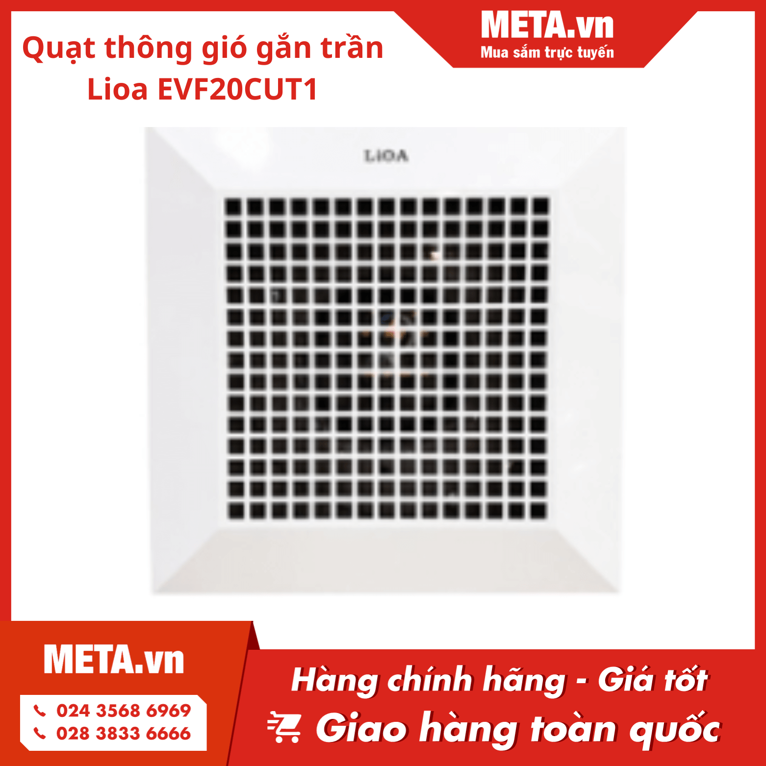 Quạt thông gió gắn trần Lioa EVF20CUT1
