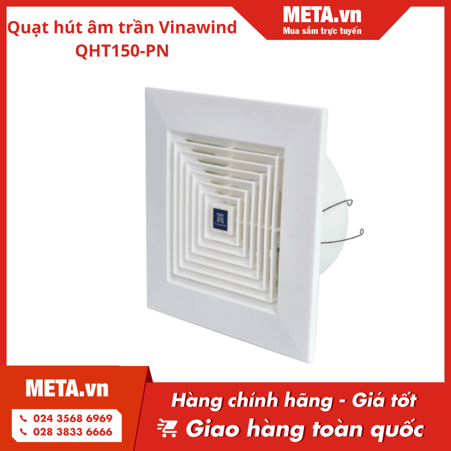 Quạt hút âm trần Vinawind QHT150-PN
