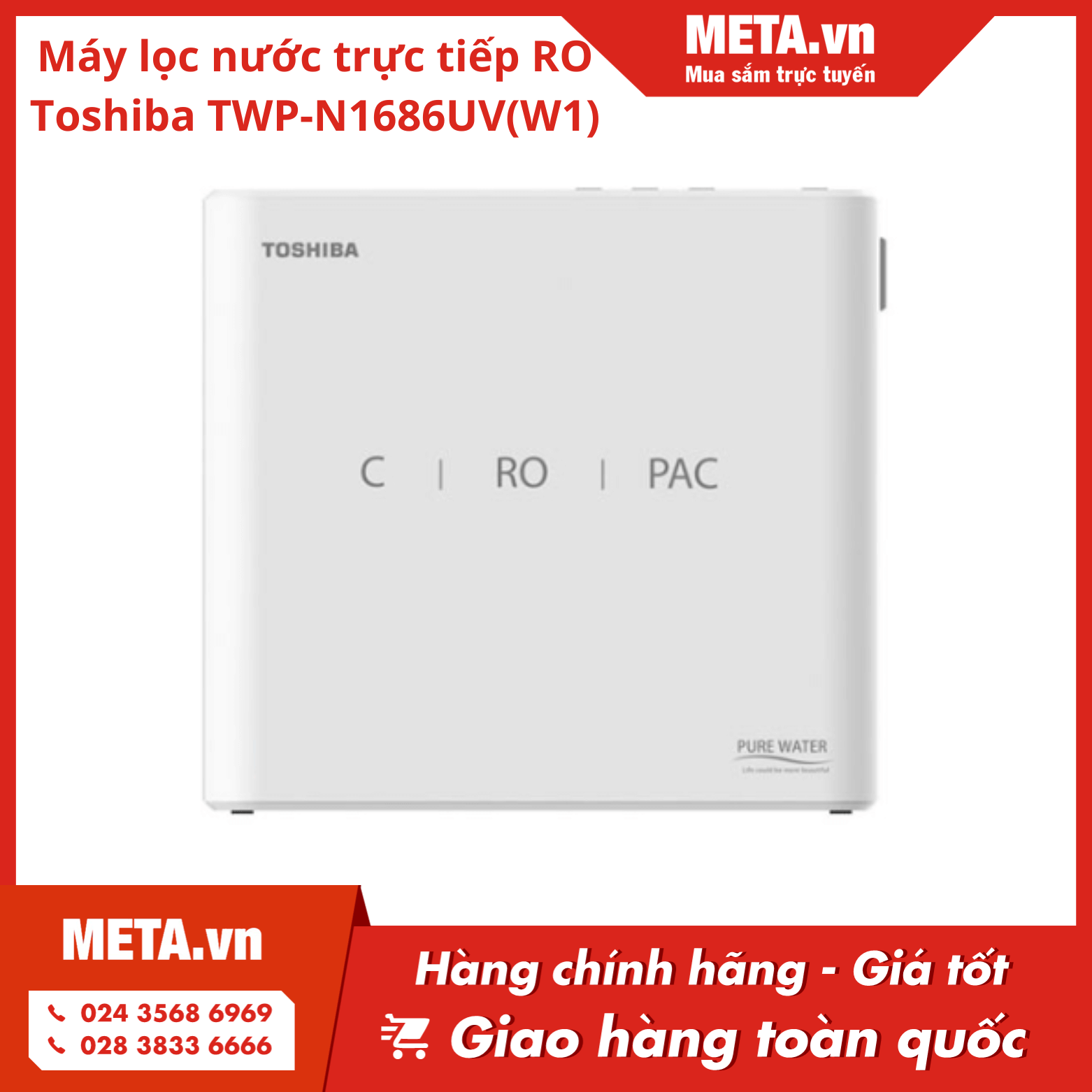 Máy lọc nước trực tiếp RO Toshiba TWP-N1686UV(W1)