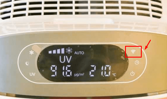 Lỗi biểu tượng wifi trên màn hình máy lọc không khí Beurer nháy