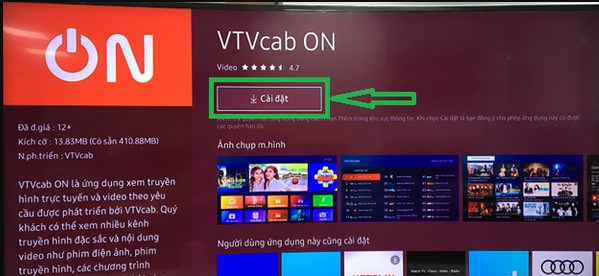 Cách cài đặt VTVcab ON trên smart tivi Samsung