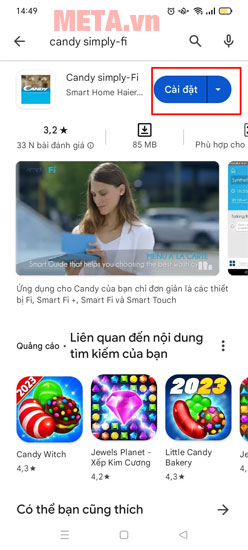 Cách tải app để kết nối máy giặt Candy với điện thoại