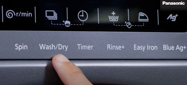 Cách dùng chế độ vệ sinh máy giặt Panasonic cửa trước