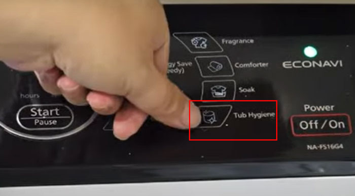 Cách sử dụng chế độ vệ sinh máy giặt Panasonic cửa trên